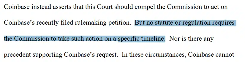 Coinbase Plea For Imminent Crypto Regulations Rejected By SEC