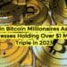 Surge In Bitcoin Millionaires As Wallet Addresses Holding Over $1 Million Triple in 2023