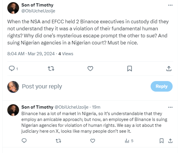 Binance Executive Demands Apology from Nigerian Authorities