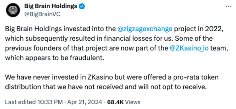 ZKasino Scam: Suspect Arrested, $12.2M Confiscated by Dutch Authorities