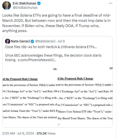 Solana ETF Approval Deadline Expected by Mid-March 2025