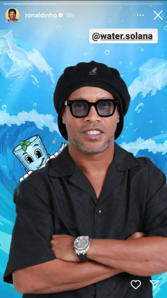 The Rise of Water Coin: Ronaldinho Gaúcho Teams Up with Messi to Boost Solana’s memecoin