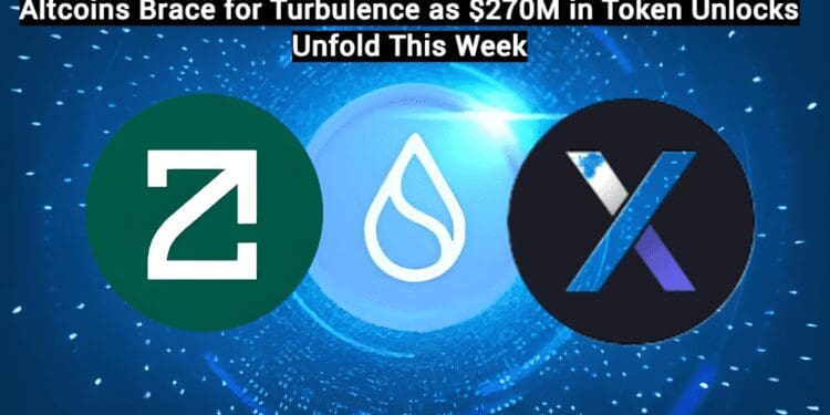 Altcoins Brace for Turbulence as $270M in Token Unlocks Unfold This Week